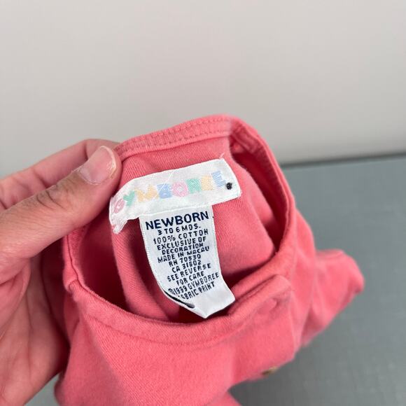 Vintage Gymboree Falling Leave Pink Coverall Newborn 3-6 Months - Picture 6 of 8